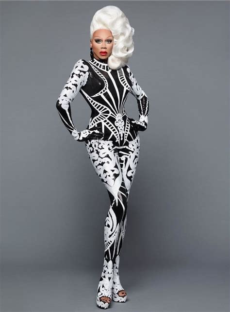 rupaul skeleton white runway.